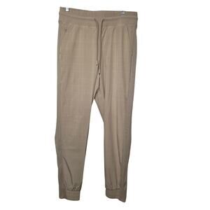 Athleta Brooklyn Textured Jogger Windowpane Taupe Size US 4